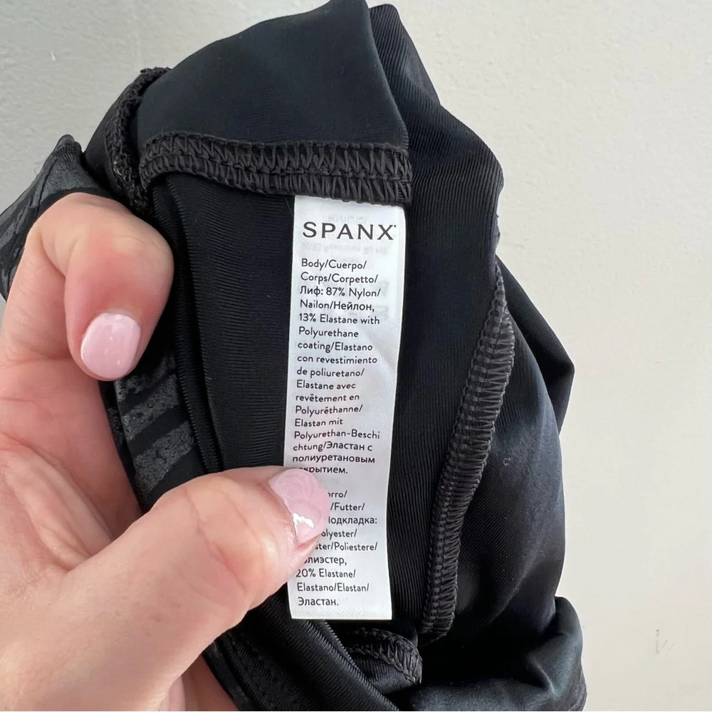 SPANX- Faux Leather Bike Short Zebra Pattern Animal